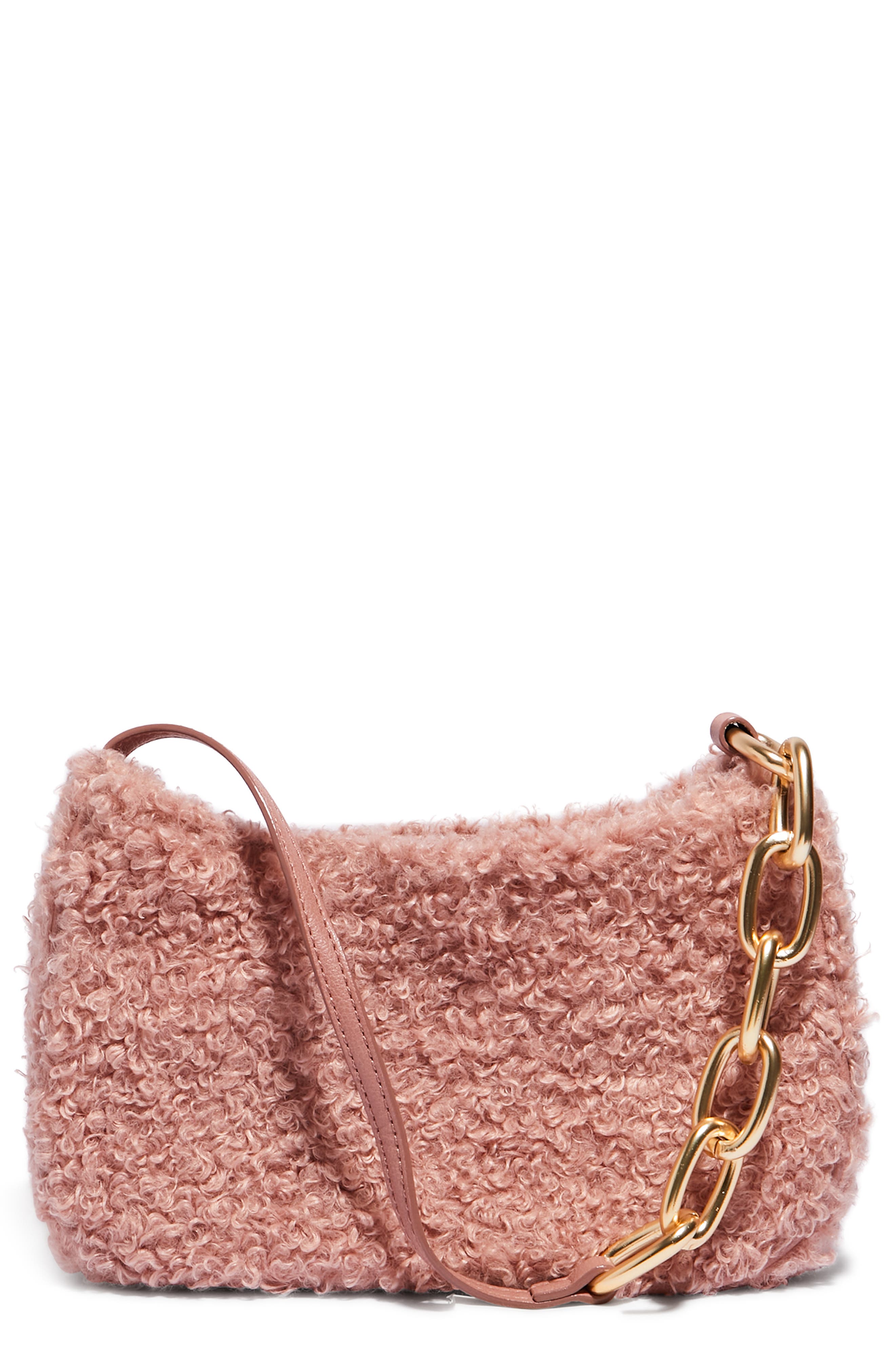 faux shearling purse