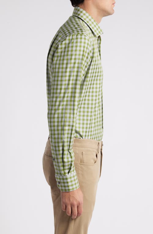 Shop Scott Barber Exploded Check Cotton Button-up Shirt In Grass