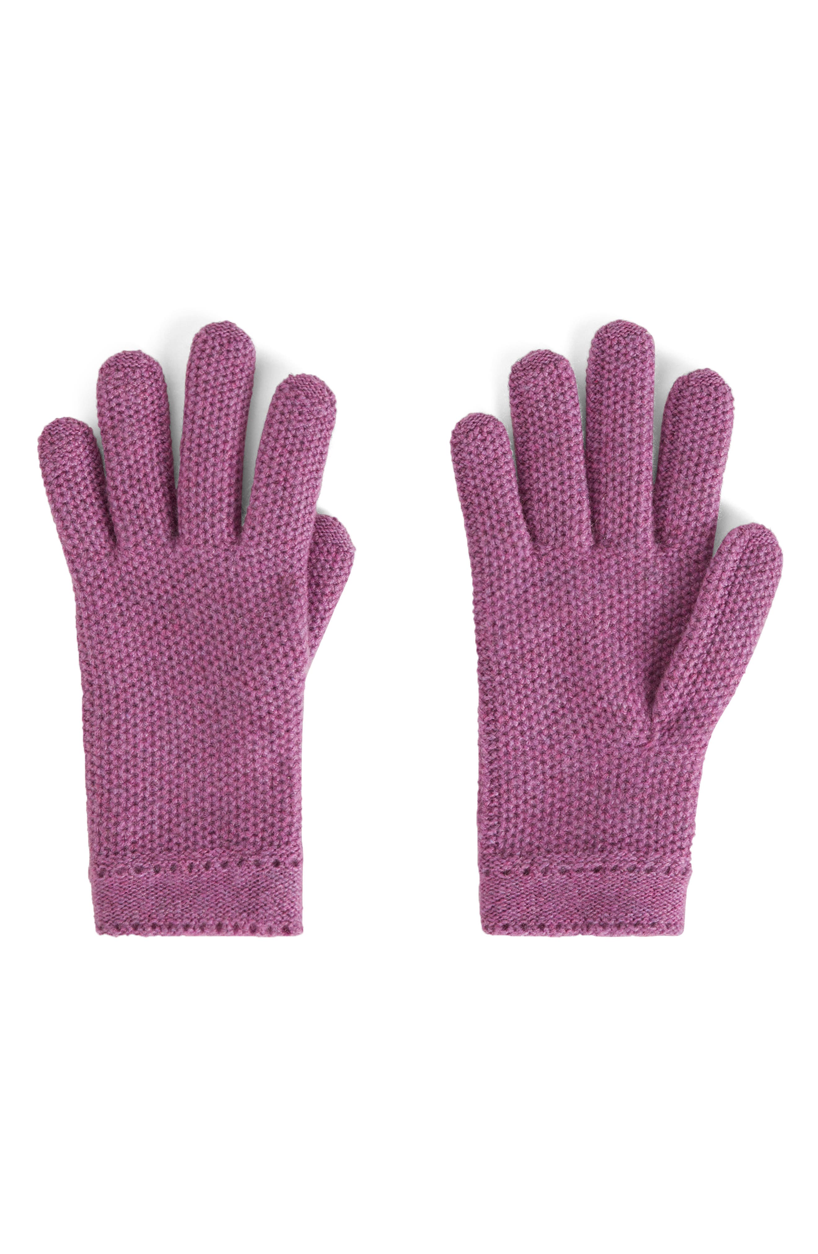 womens purple mittens