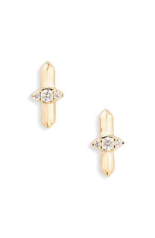 Dana Rebecca Designs Reese Brooklyn Diamond Stud Earrings In Yellow Gold/diamond