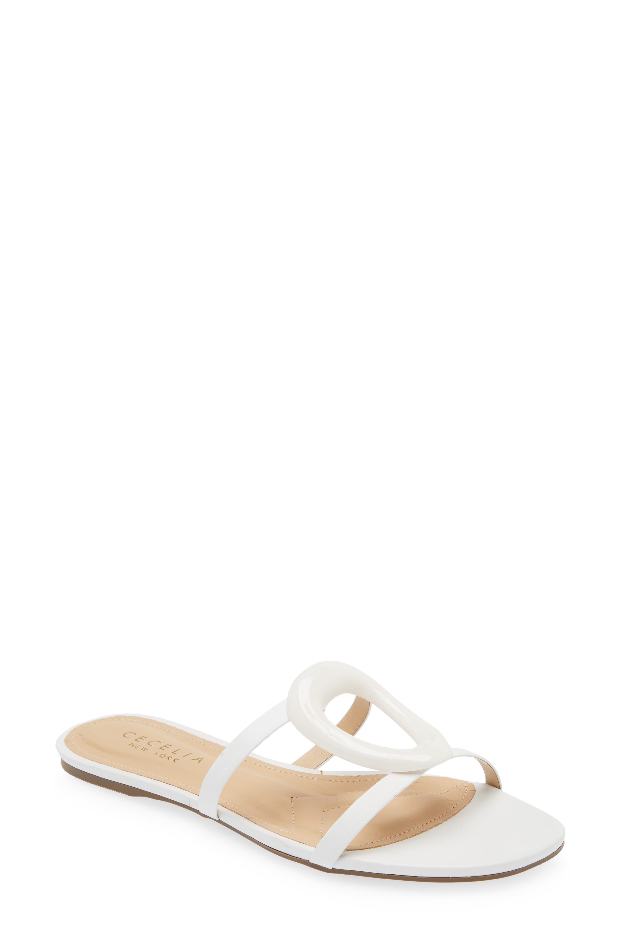 Cecelia New York Melissa Slide Sandal in White 
