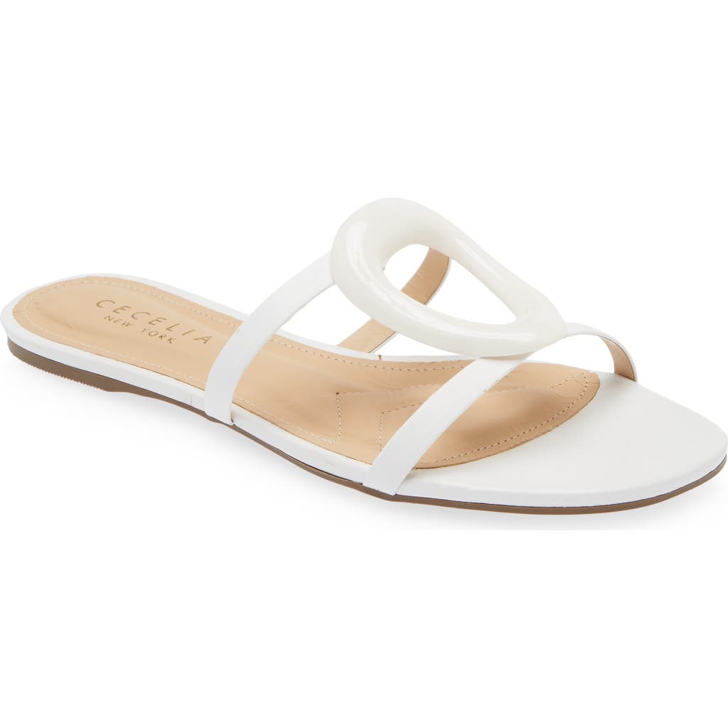 Cecelia New York Melissa Slide Sandal in White