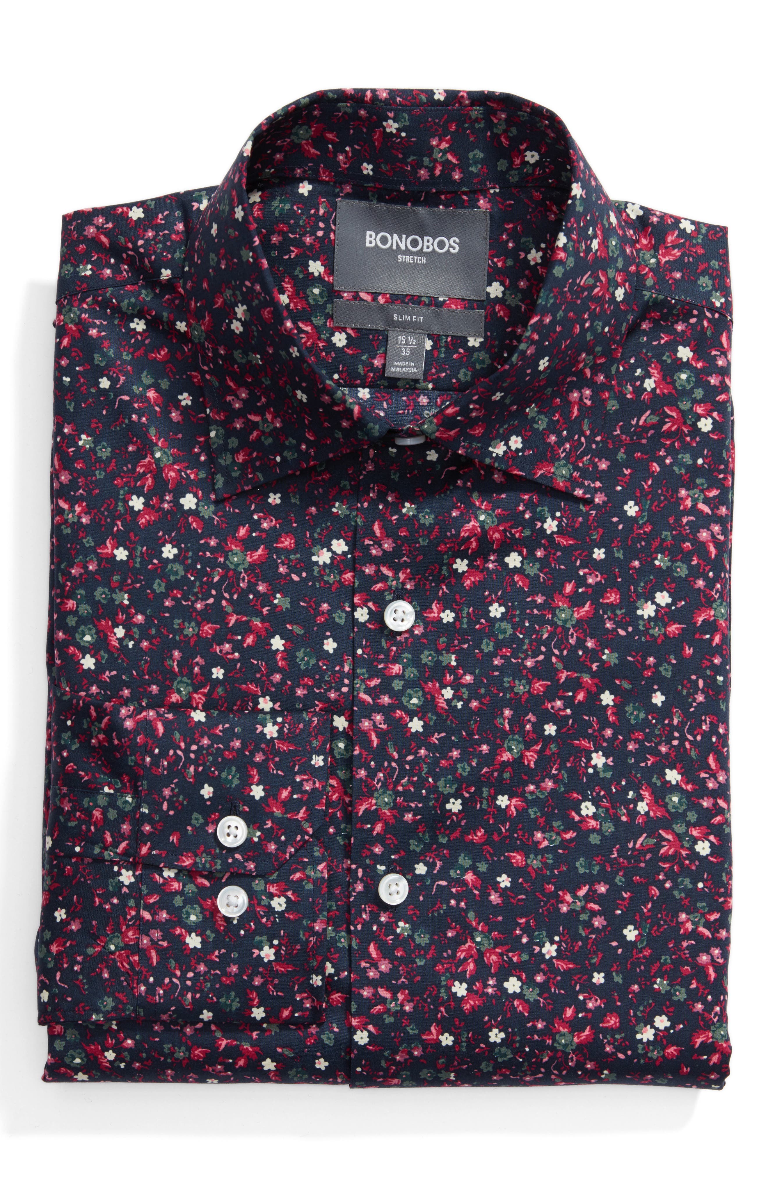 Bonobos Mali Slim Fit Stretch Floral Dress Shirt Nordstrom