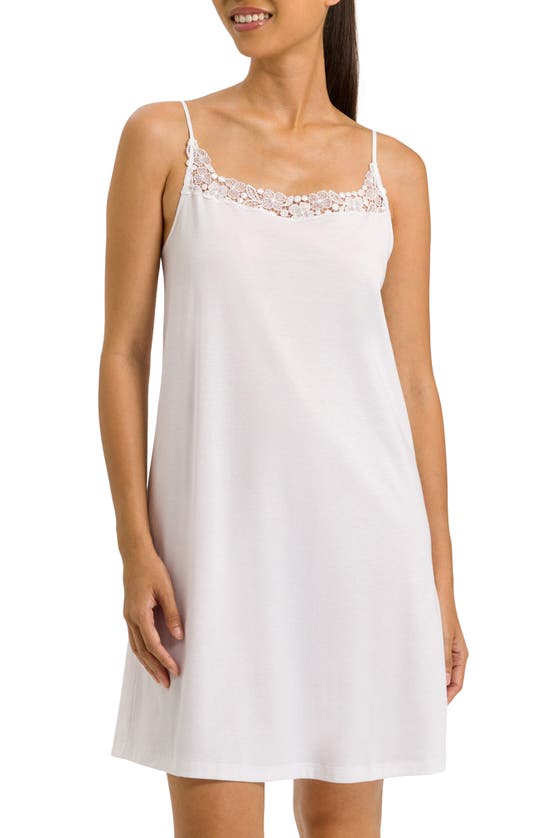 Shop Hanro Michelle Supima® Cotton Chemise In White