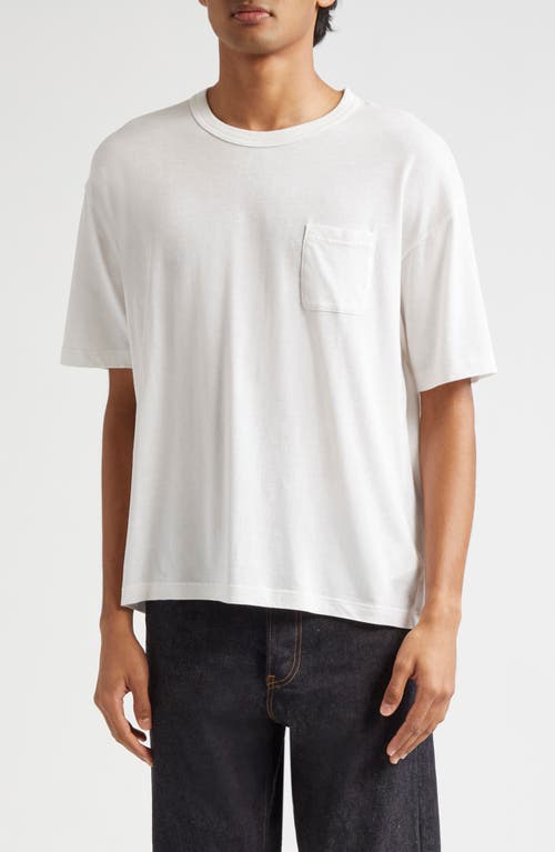 VISVIM Jumbo Cotton & Silk Pocket T-Shirt in White 