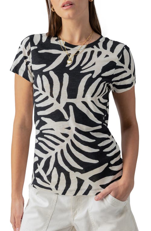 The Perfect Geo Print Cotton Blend Knit Top in Night Palm