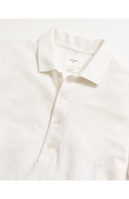 Billy Reid Hemp & Cotton Knit Polo In White