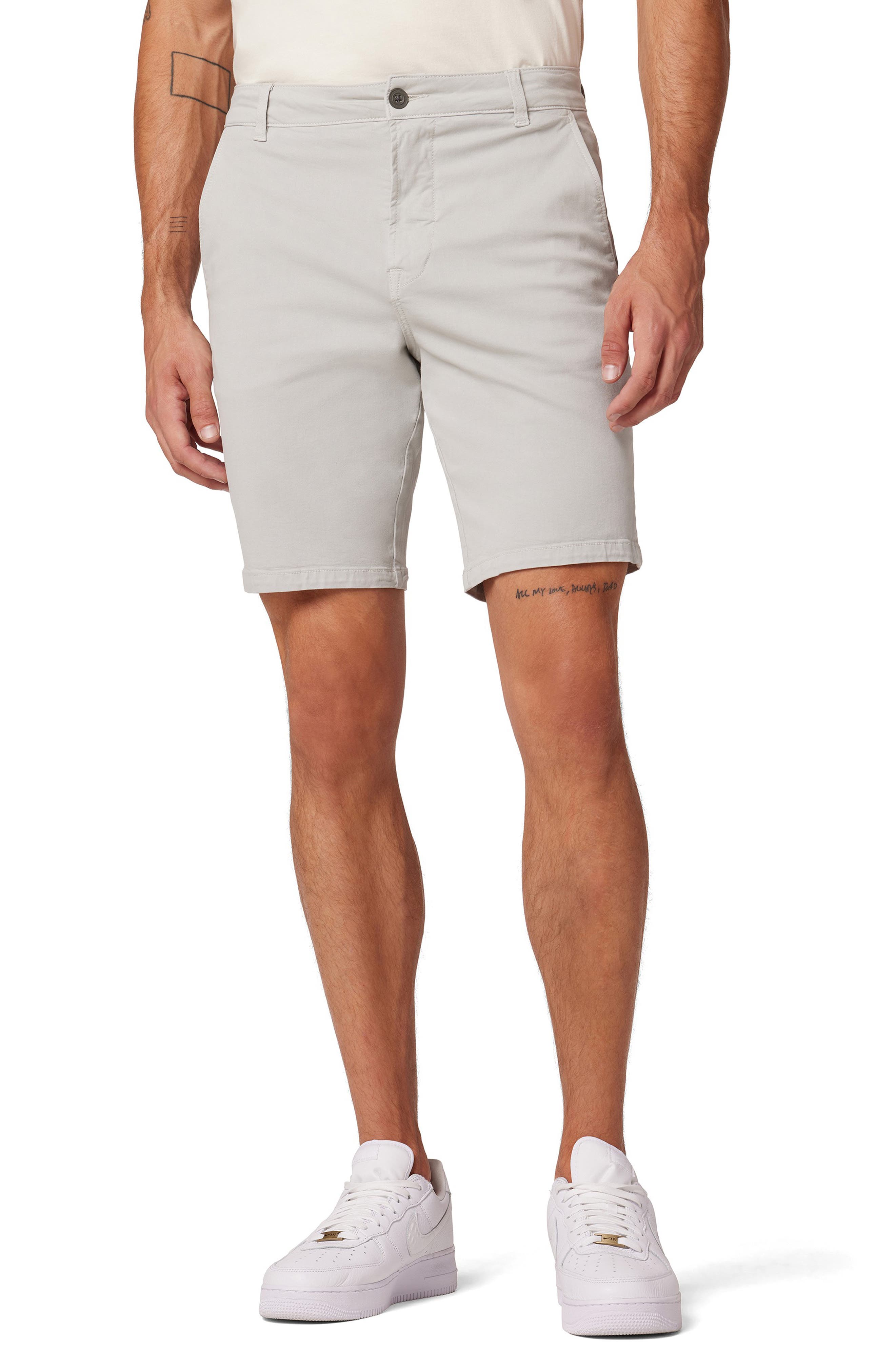 mens fitted chino shorts