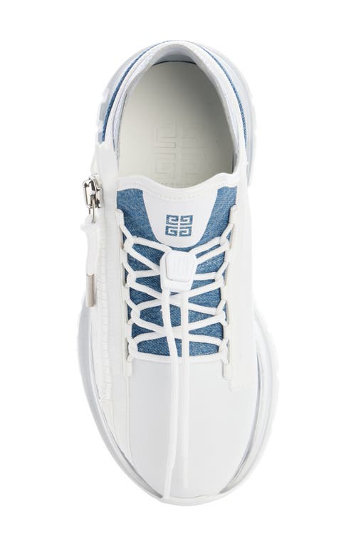 Givenchy Spectre Sneakers In Synthetic Leather And Denim In Denim Blue
