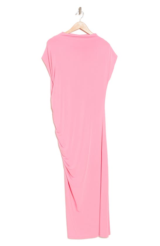 Renee C Ruched Jersey Dress In Pink