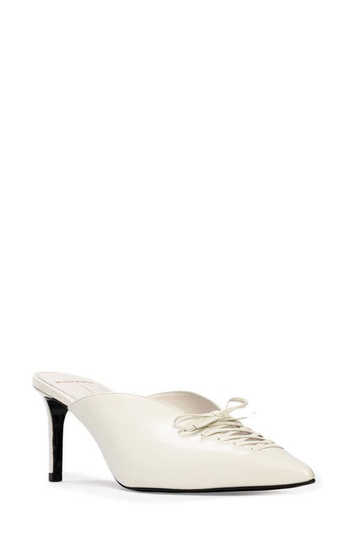 Black Suede Studio Hailey 65 Pointed Toe Mule In Coconut