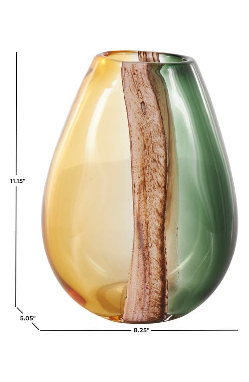 Vivian Lune Home Tricolor Glass Vase In Multi Colored