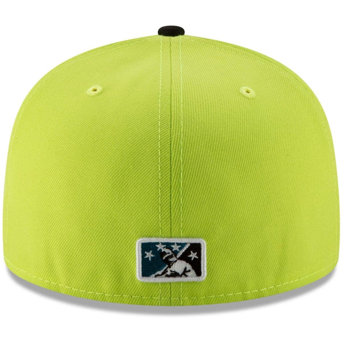 neon green fitted cap