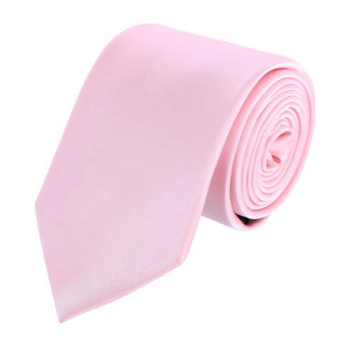 Shop Trafalgar Sutton Solid Color Silk Brace Necktie And Pocket Square Set In Pink