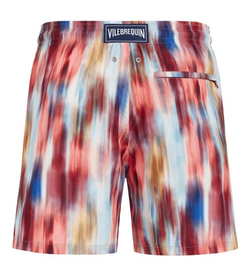 Shop Vilebrequin Ikat Flowers Ultra-light And Packable Swim Trunks In Multicolor