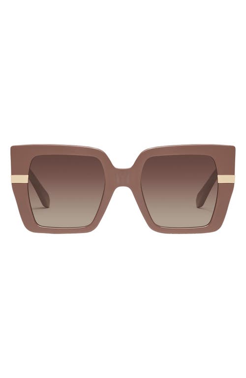 Quay Australia Notorious 51mm Gradient Square Sunglasses In Brown