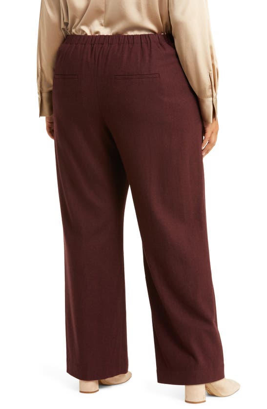 Vince Flannel Easy Pull-on Pants In Deep Wine