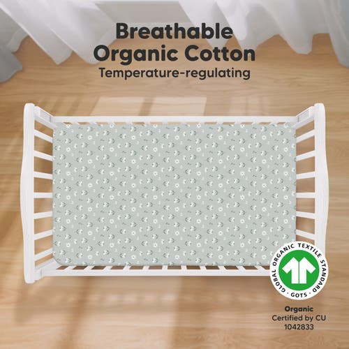 Keababies Soothe Fitted Mini Crib Sheet In Daisies