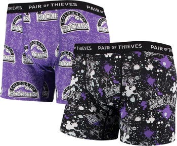 Pair of Thieves Men's Pair of Thieves Black/Purple Colorado Rockies Super  Fit 2-Pack Boxer Briefs Set