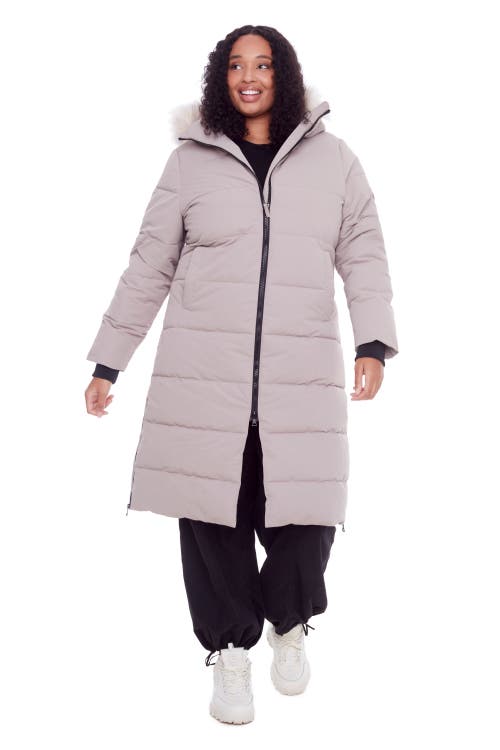 Alpine North Kluane Women's Vegan Down (recycled) Ultra Long Length Parka In Camel