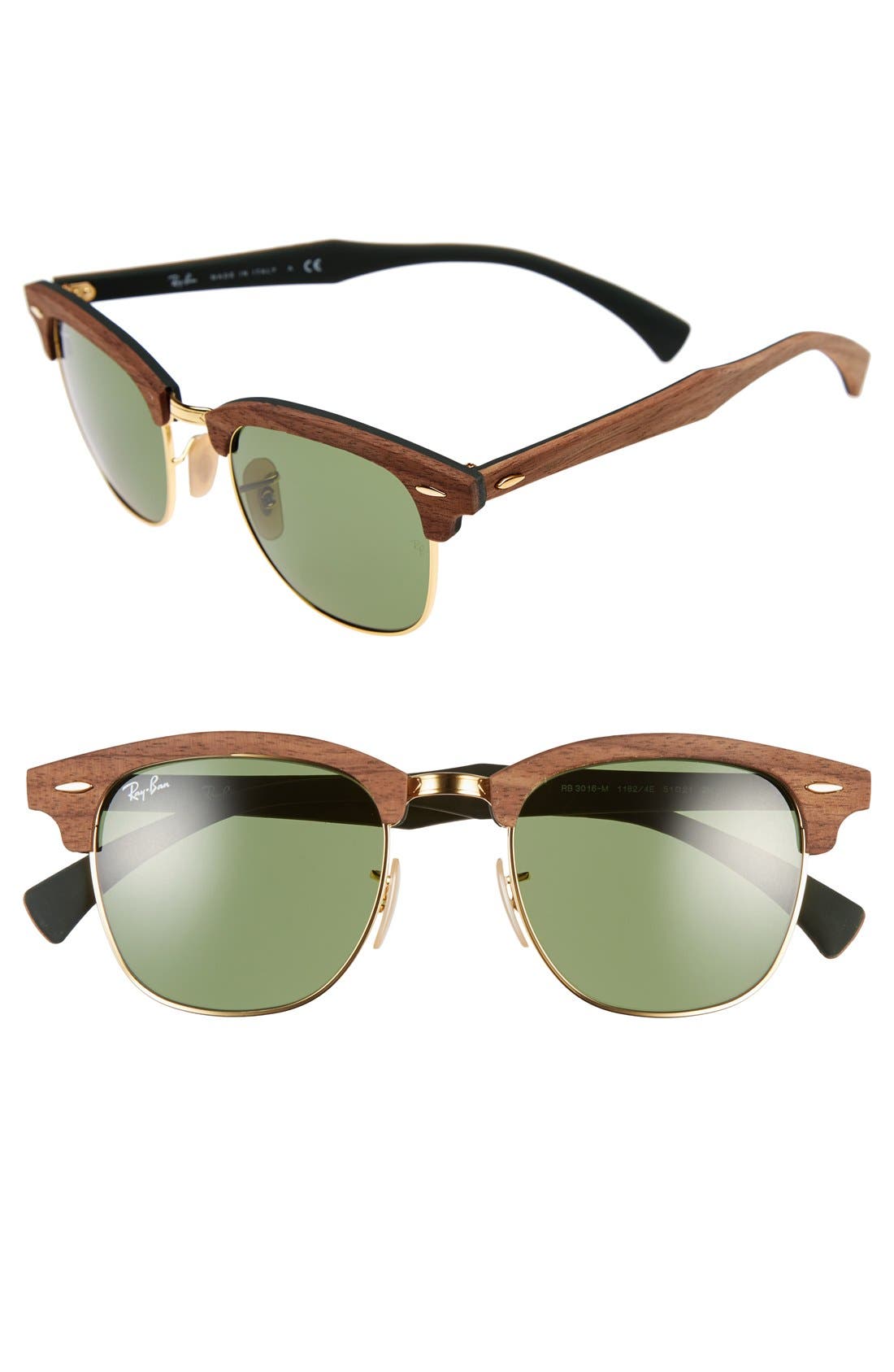 classic clubmaster 51mm sunglasses