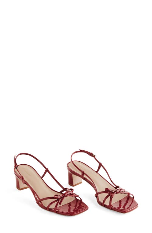 Shop Reformation Sally Slingback Sandal In Scarlet Patent