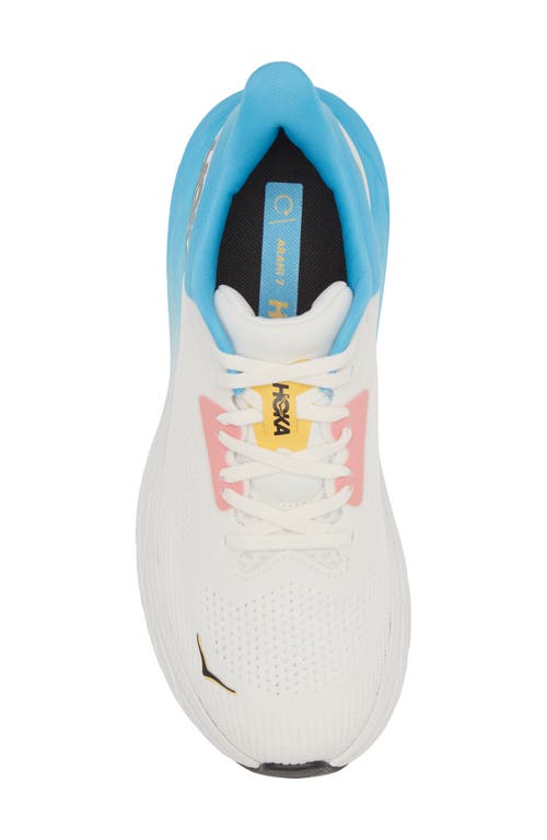 Shop Hoka Arahi 7 Running Shoe In Blanc De Blanc/swim Day