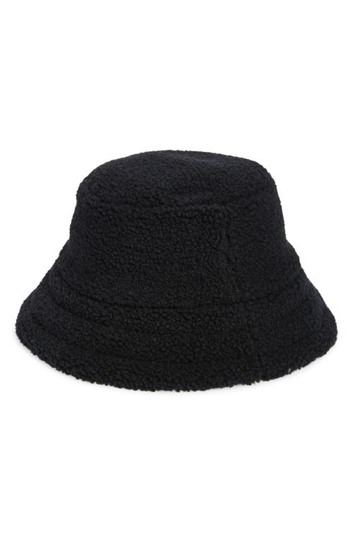 Ugg(r) Uggfluff Reversible Faux Fur Bucket Hat In Black