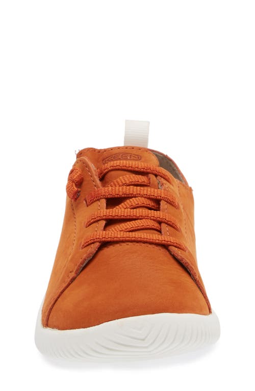 Shop Keen Kids' Knx Leather Sneaker In Gold Flame/star White