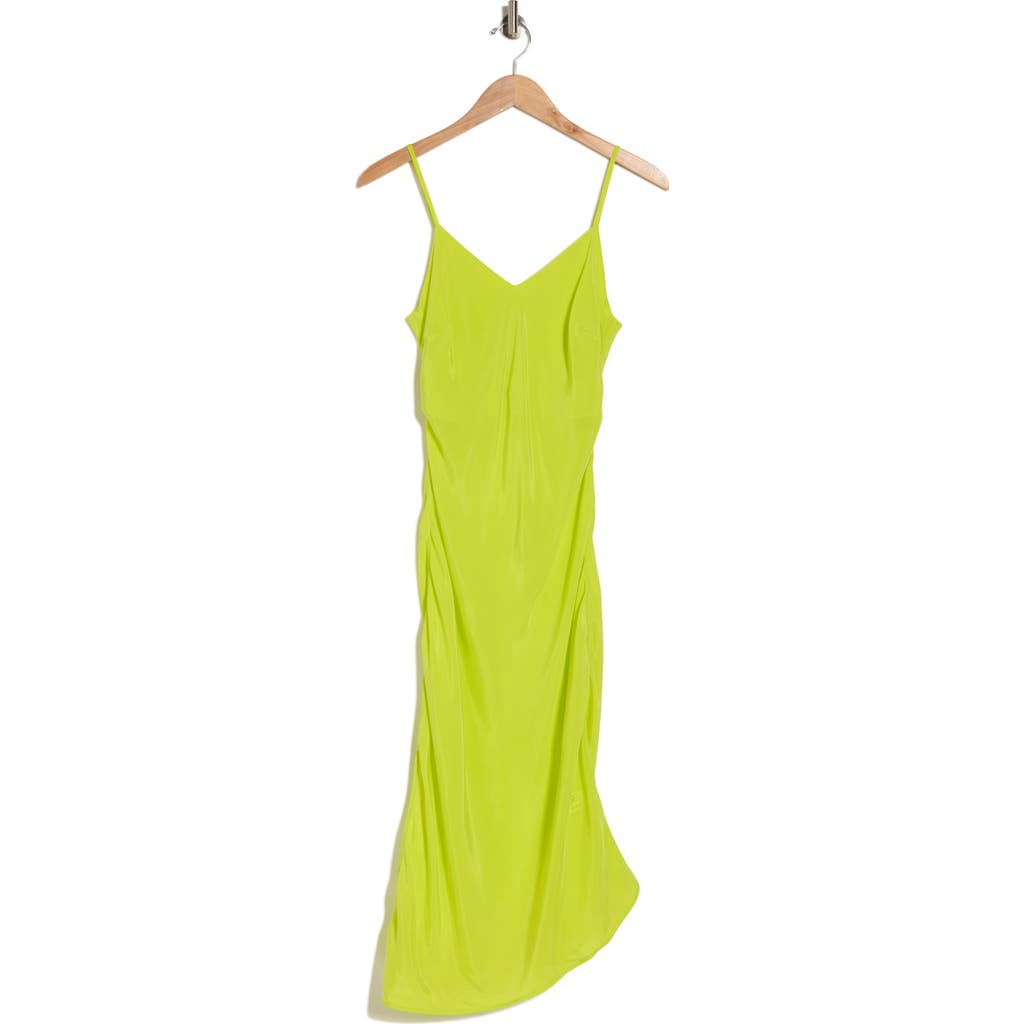 AG AG ASYMMETRIC MIDI SLIPDRESS