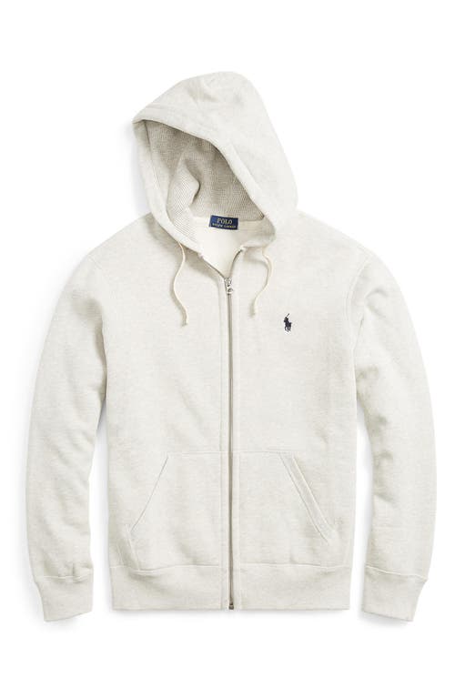 Polo Ralph Lauren Fleece Zip Hoodie In Light Sport Heather