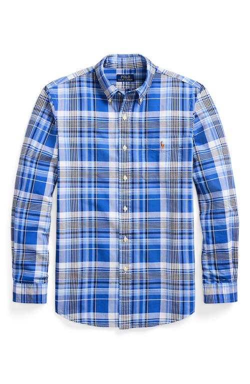 Shop Polo Ralph Lauren Classic Fit Plaid Oxford Button-down Shirt In Blue Multi