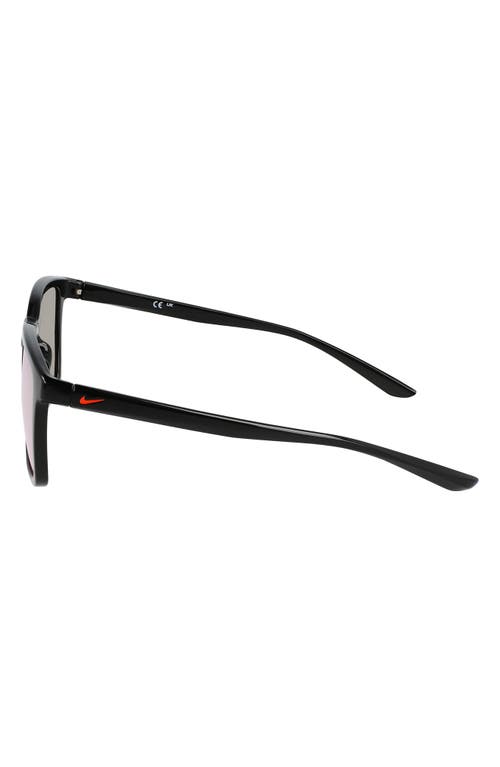 Nike Circuit Team 55mm Square Sunglasses In Black/orange Mirror
