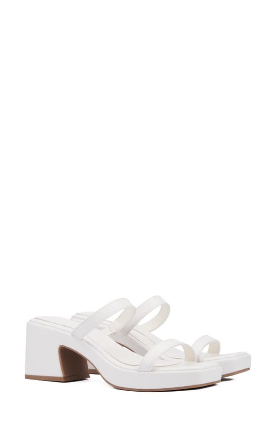 Shop Olivia Miller Savage Block Heel Sandal In White