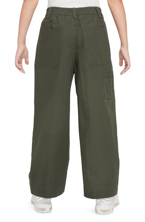 Shop Nike Kids' Sportswear Metro Carpenter Pants In Cargo Khaki/sequoia