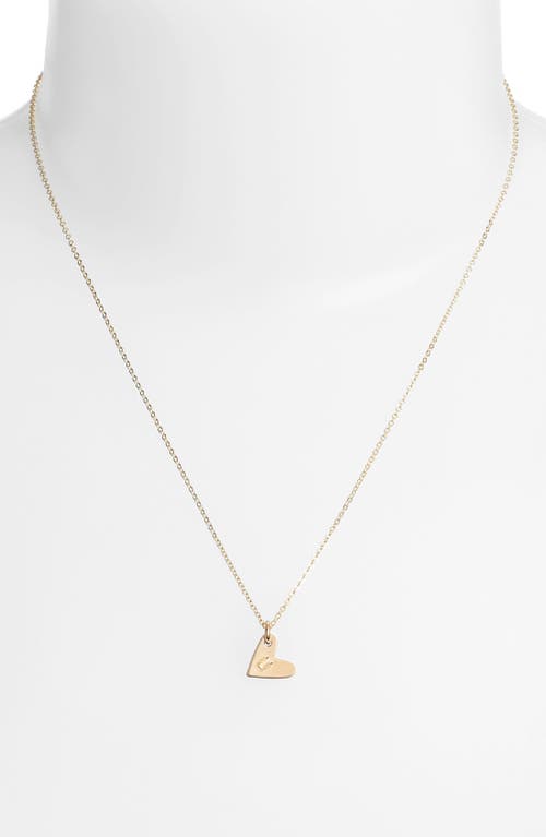 Nashelle 14k-gold Fill Initial Mini Heart Pendant Necklace In Gold/u