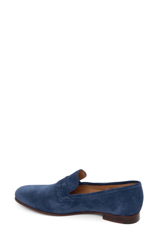 Patricia Green Blair Penny Loafer In Navy Suede