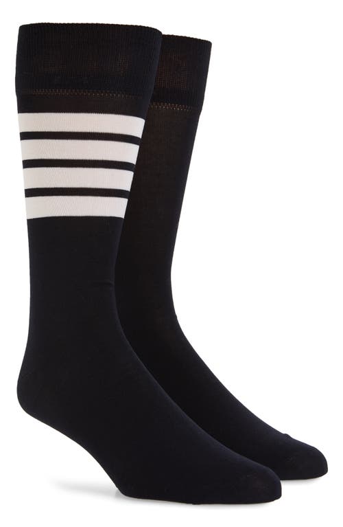 Thom Browne Bar Stripe Socks in Navy