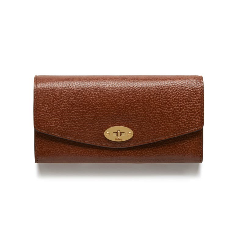Shop Mulberry Darley Leather Continental Wallet In Oak