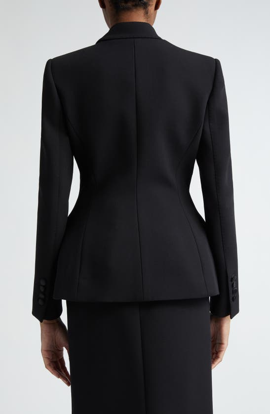 Dolce & Gabbana Turlington Double Breasted Wool Blend Blazer In Nero