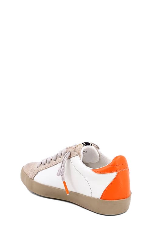 Shop Shushop Kids' Mia Sneaker In White/orange