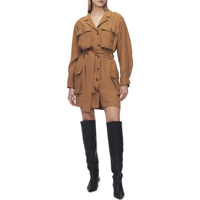 Anine Bing Kaiden Belted Utility Dress