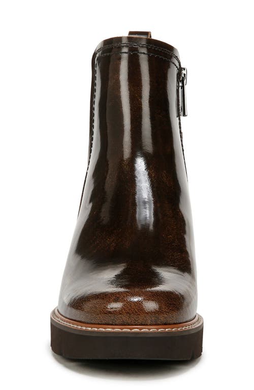 Naturalizer Darry Water Repellent Platform Bootie In English Tea Brown Leather