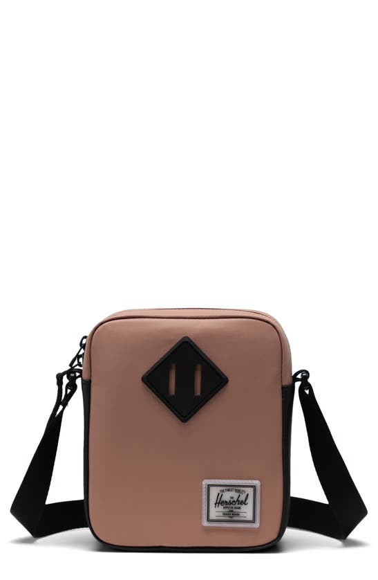 Herschel Supply Co Heritage Recycled Polyester Crossbody Bag In Ash Rose