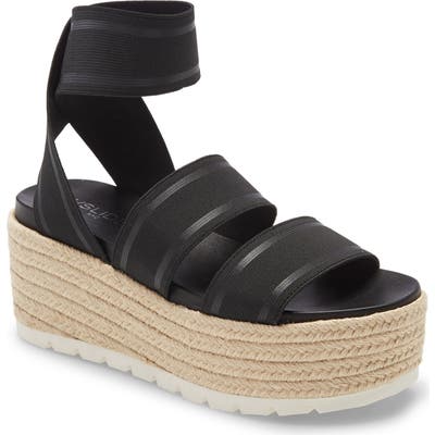 Jslides Quartz Platform Sandal, Black