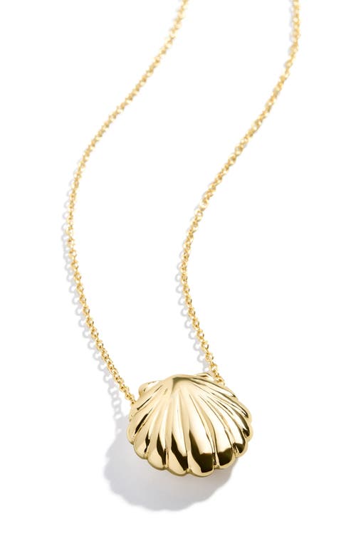 Shop Baublebar Out Of This Shell Pendant Necklace In Gold