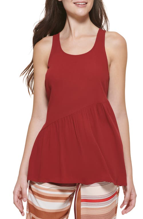 DKNY Drape Front Sleeveless Top Plum at Nordstrom,