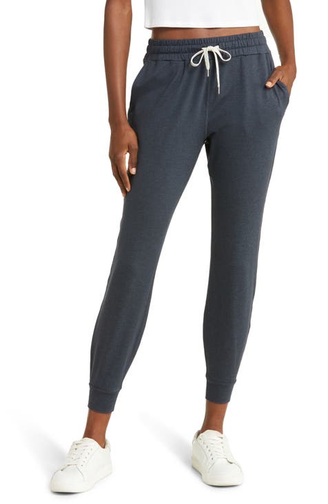 Women's Athletic Essential Jersey Flare Joggers in Blueberry Navy