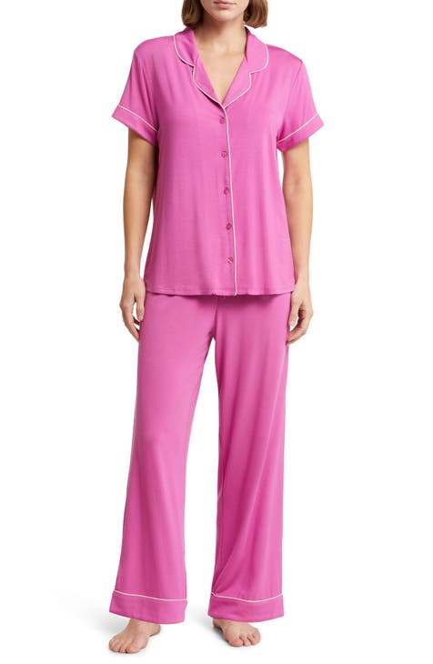 Buy Modal Cropped Cami Satin Shorts Set - Order Pajamas Sets
