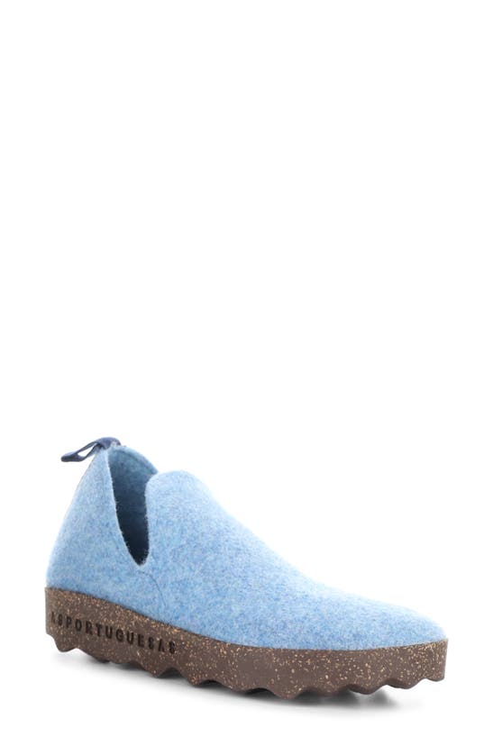 Asportuguesas By Fly London City Sneaker In Blue Tweed/ Felt